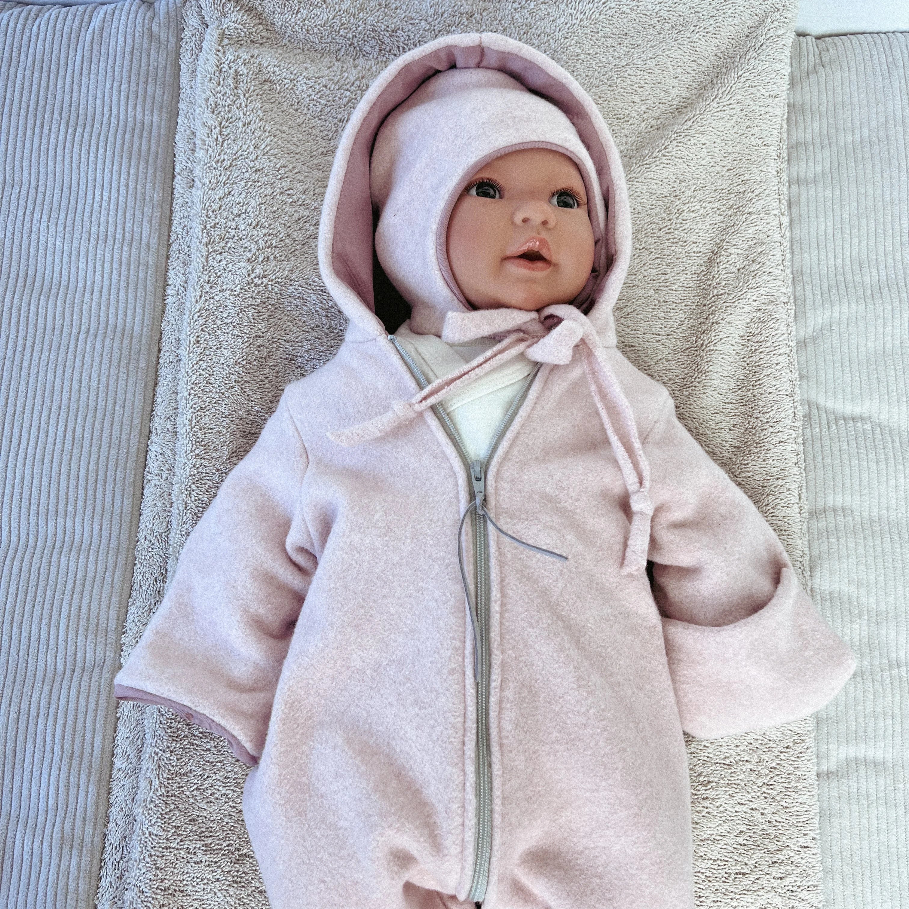 Bio Baumwoll Fleeceoverall rosa