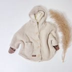 Teddyjacke Oversized, gefüttert mit Teddyfell aus 100% Baumwolle hellbeige