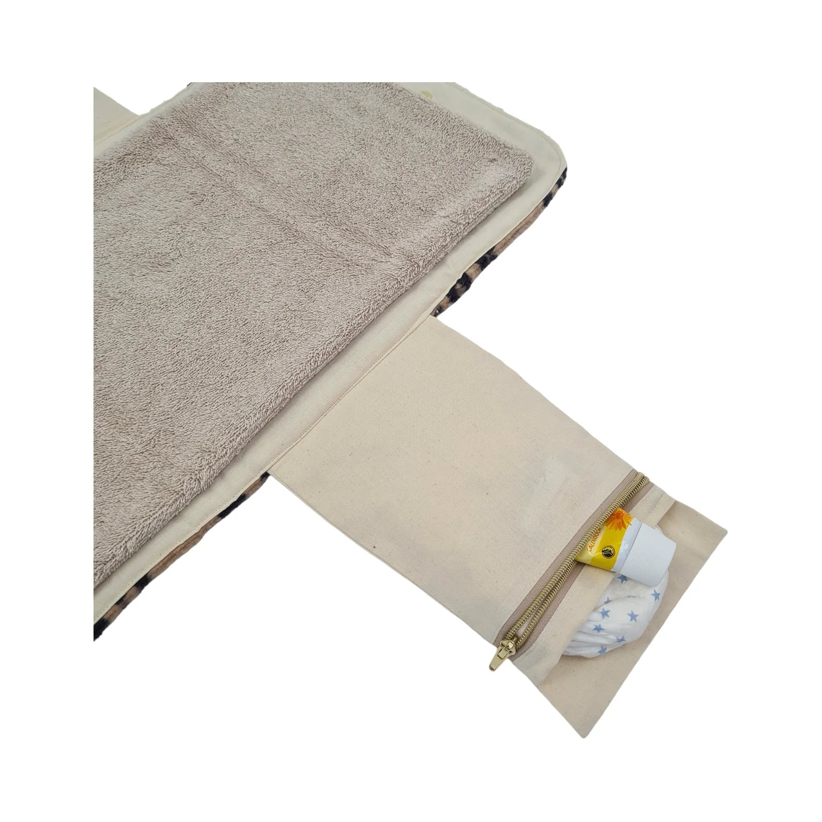 Wickelunterlage & Windeltasche 2in1 I für Unterwegs I Leo Teddy