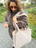 Wickeltasche I Shopper I Teddy beige I Mommy Bag