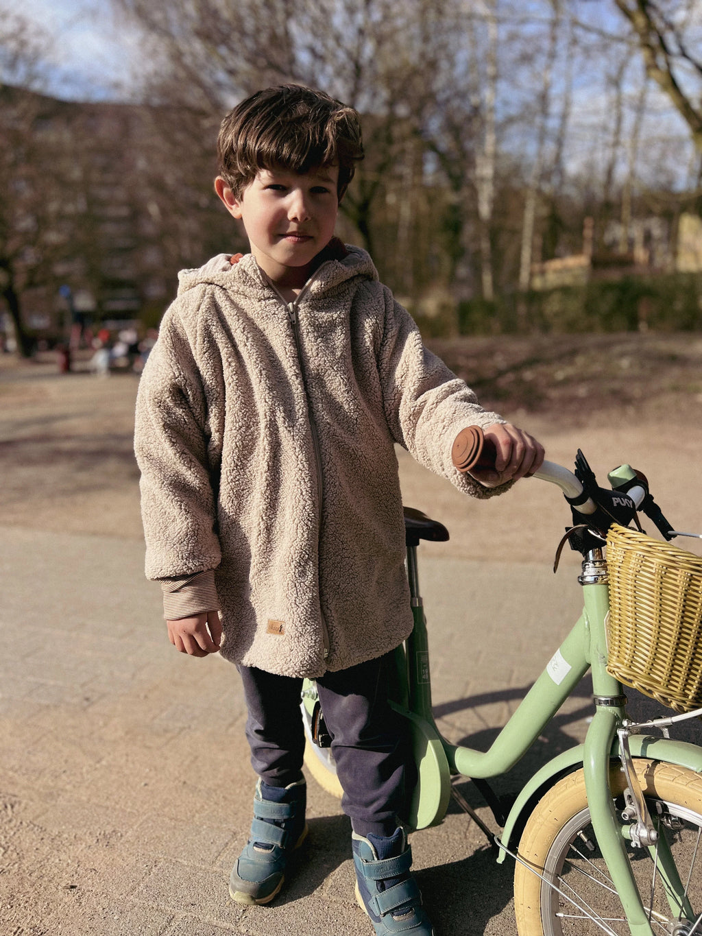 Teddyjacke beige/Musselin