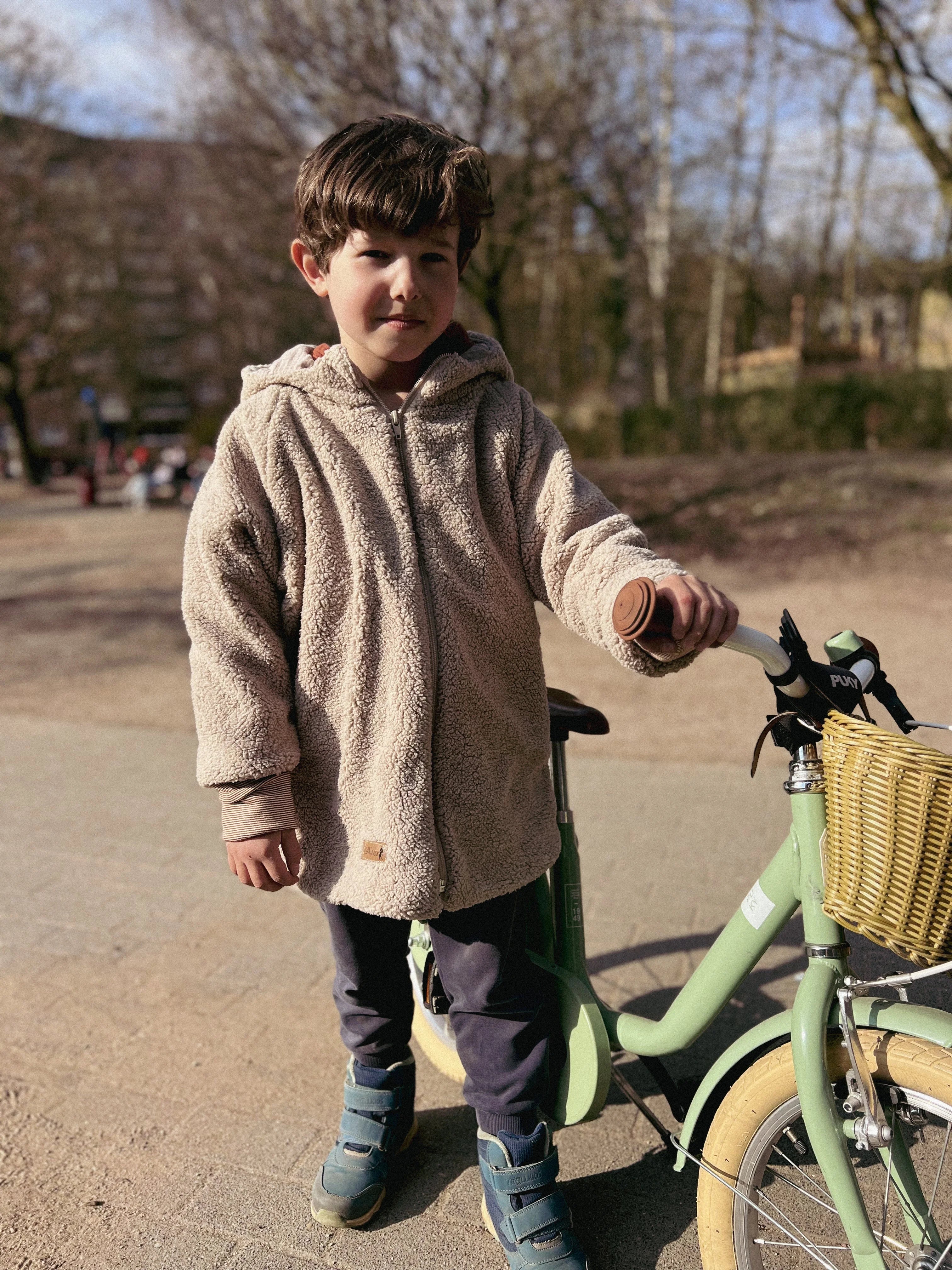 Teddyjacke beige/Musselin