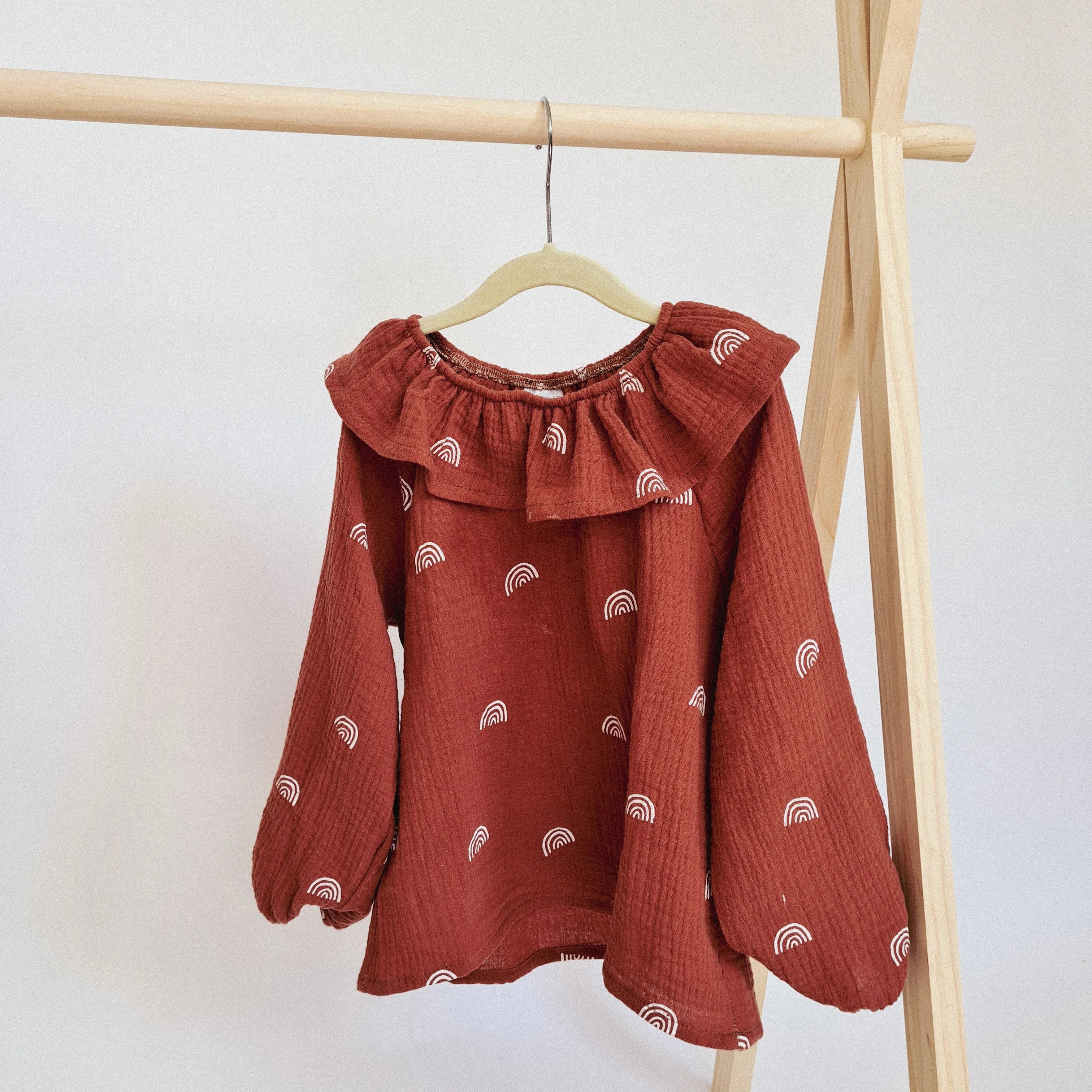 Bluse Baumwoll-Musselin Rainbow