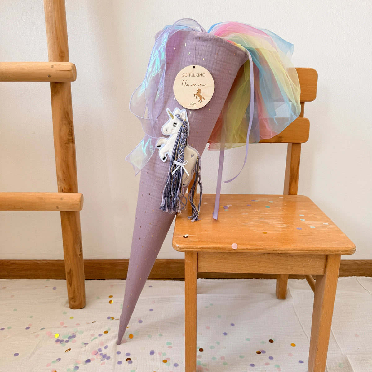 SCHULTÜTE EINHORN LILA