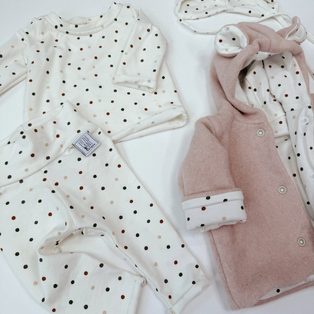 Newbornset Homecoming Bio-Baumwolle Rosa Pünktchen
