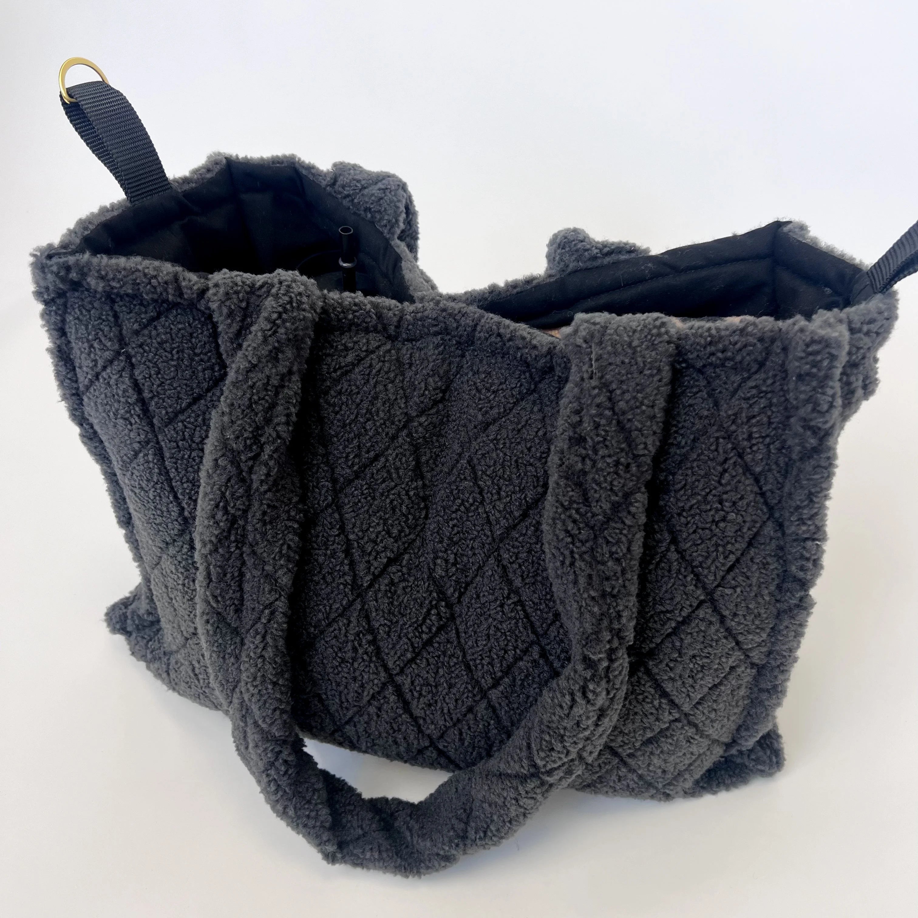 Wickeltasche I Shopper I Teddy schwarz I Mommy Bag