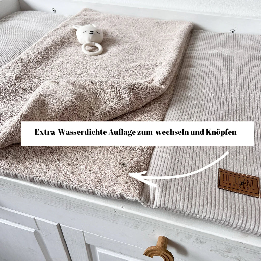Wickeltischauflage Cord Beige