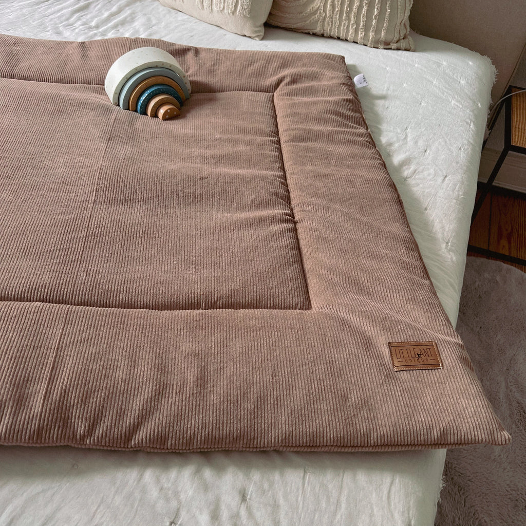 Krabbeldecke I Laufgittereinlage Cord Taupe