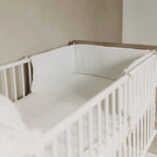 BABYBETTUMRANDUNG MUSSELIN CREME WEIß