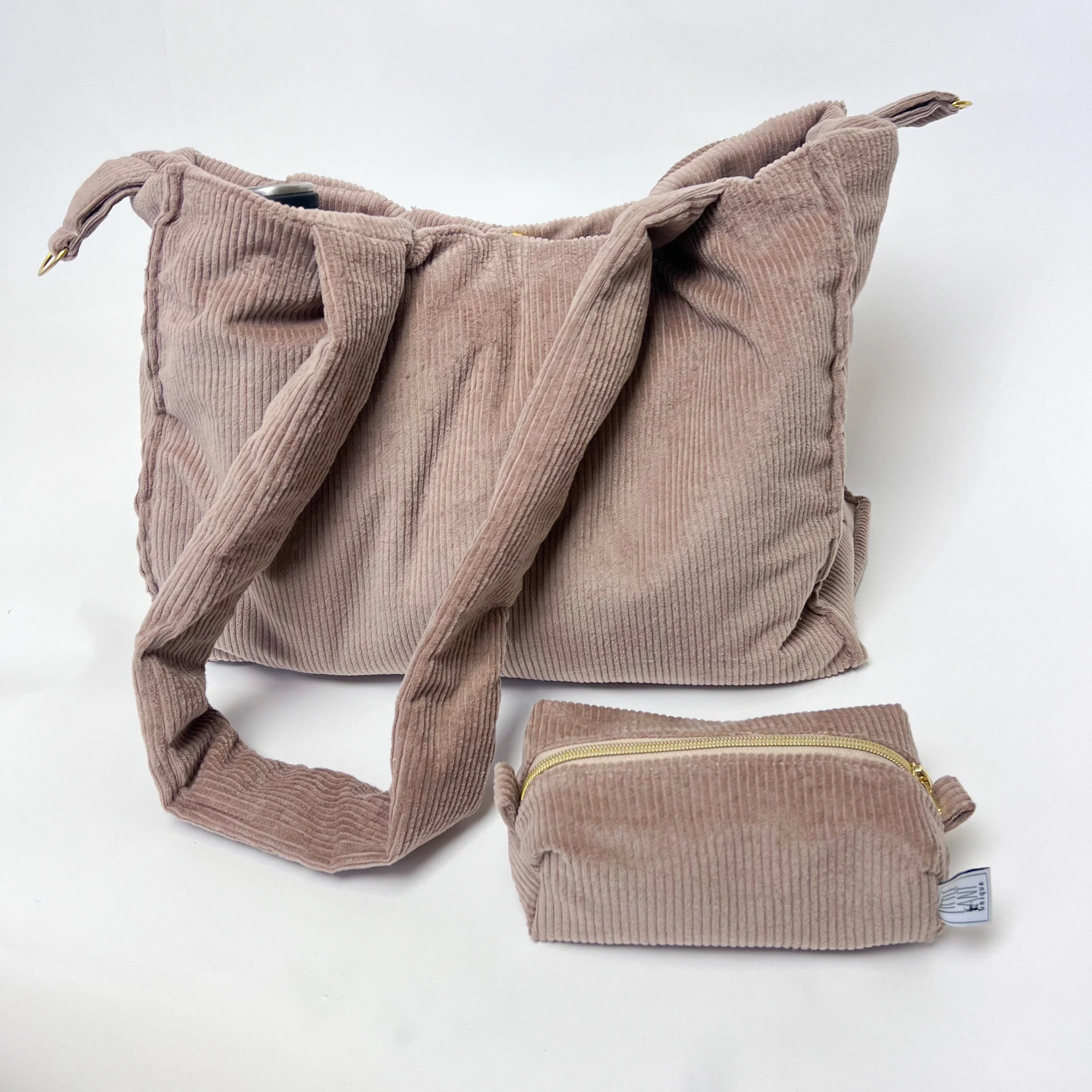 Wickeltasche I Shopper I Cord taupe I Mommy Bag