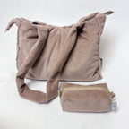 Kulturtasche I Windeletui Cord taupe I Schminktasche