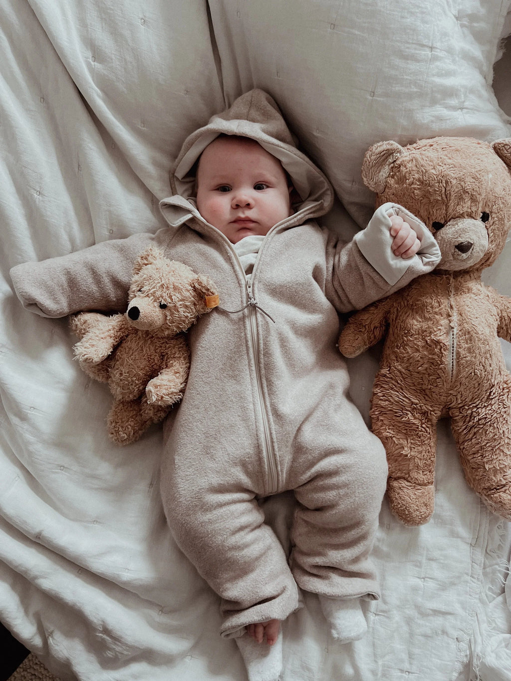 Bio Baumwoll Fleeceoverall beige