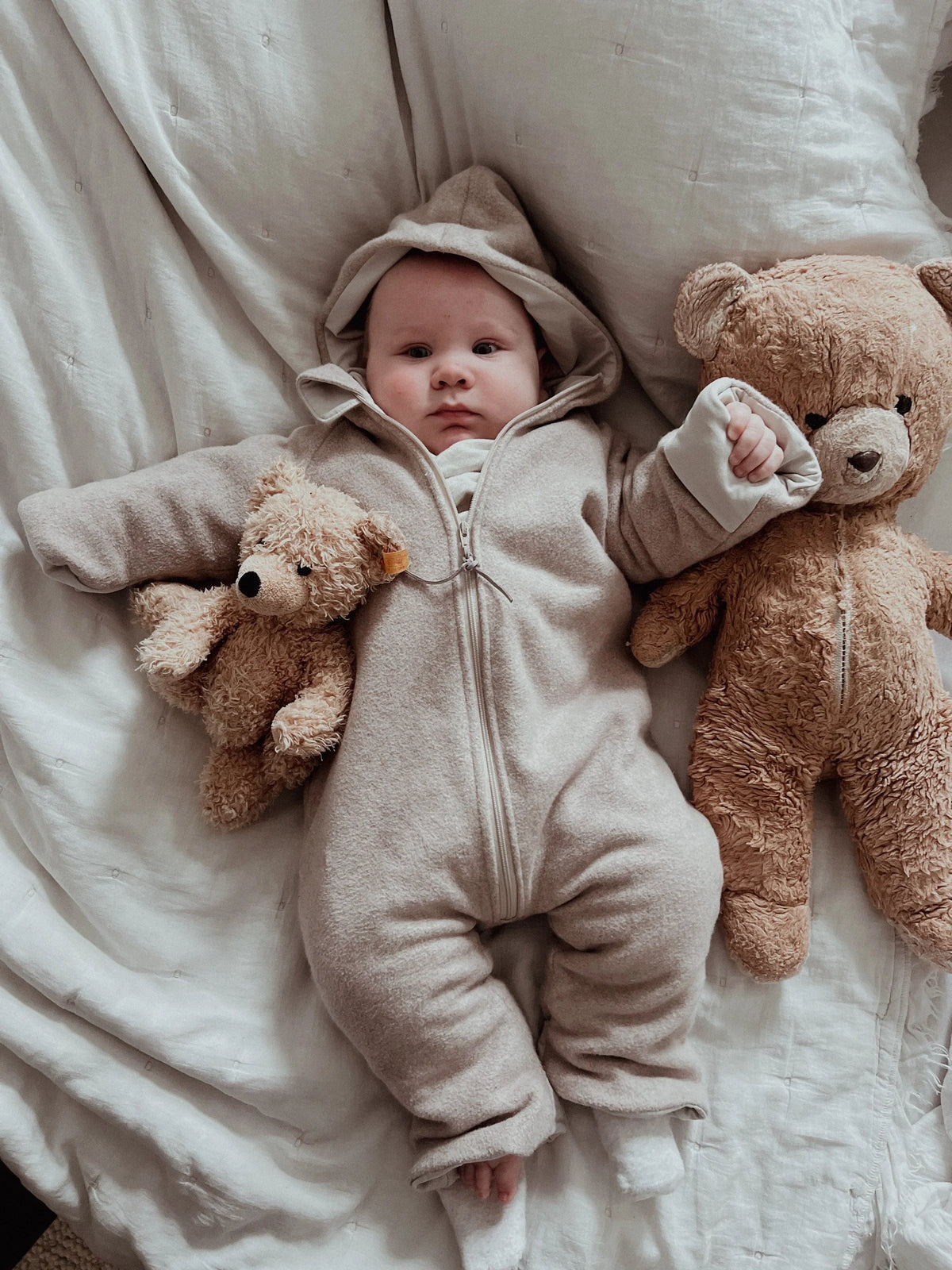 Bio Baumwoll Fleeceoverall beige