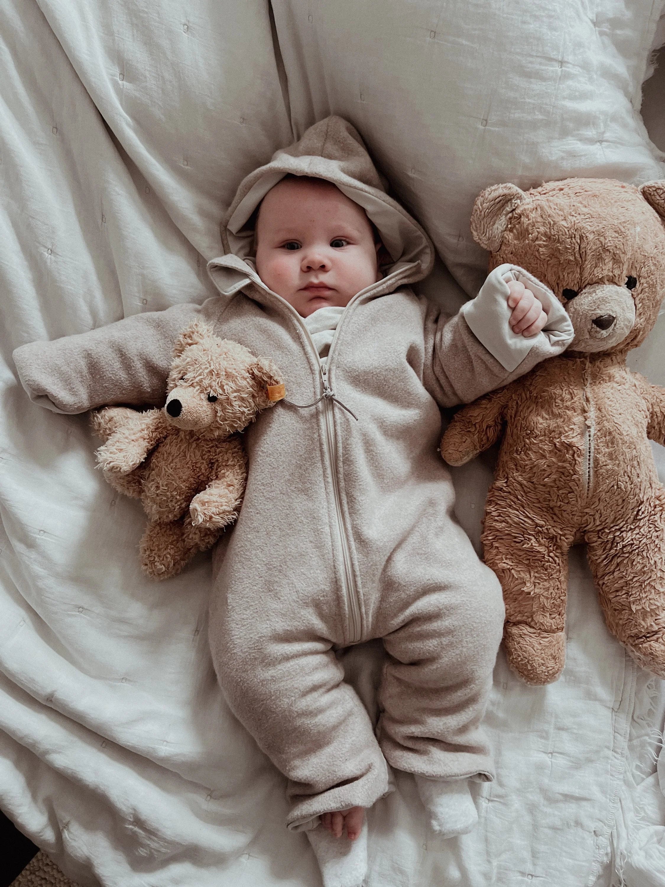 Bio Baumwoll Fleeceoverall beige
