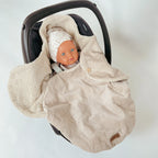 Einschlagdecke Cord/Teddy beige