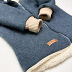 Walkjacke, Wintermantel petrol/ innen mit kuscheligem Teddystoff