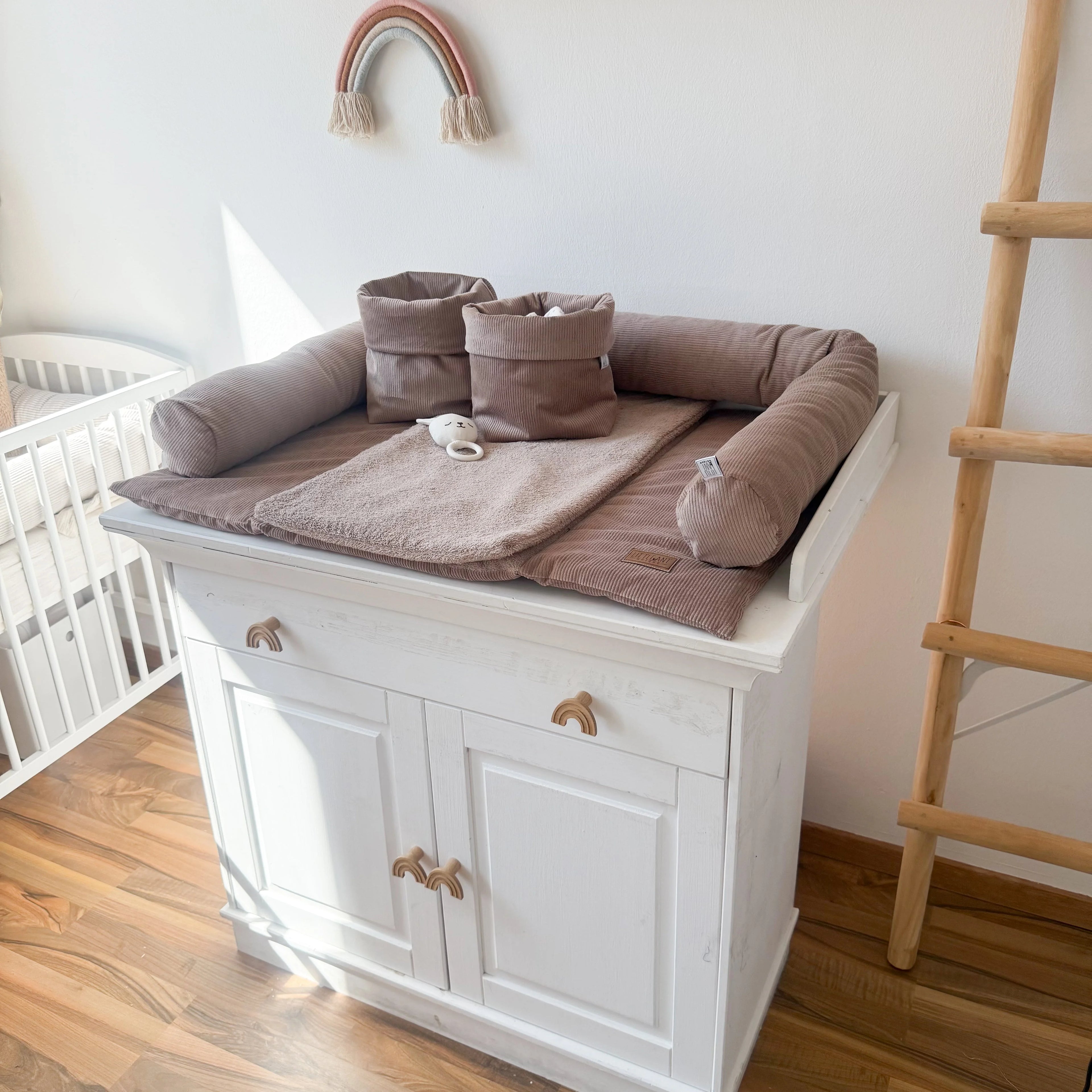 WICKELTISCHAUFLAGE CORD TAUPE