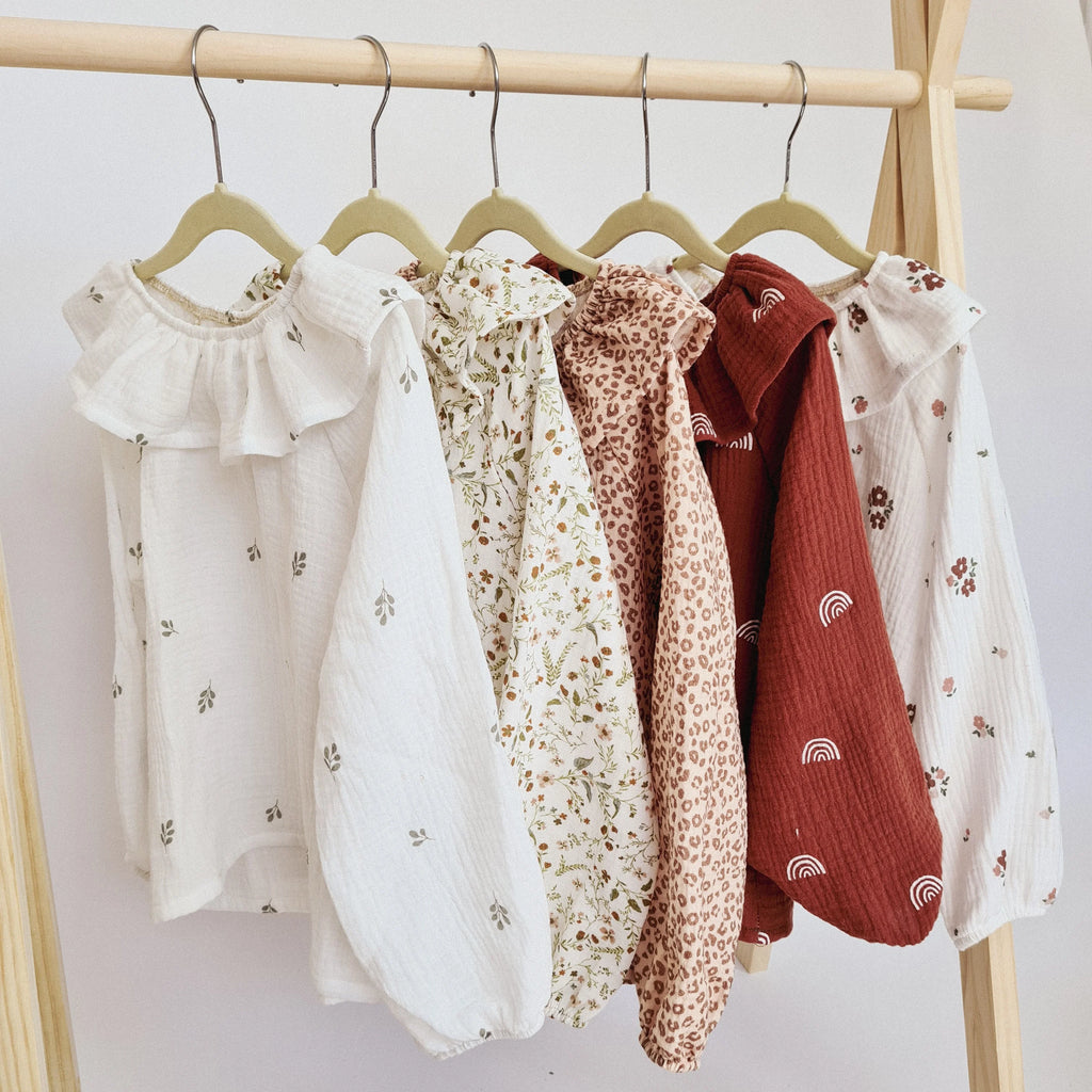 Bluse Baumwoll-Musselin Wildblume
