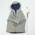 Teddyjacke grau/Musselin