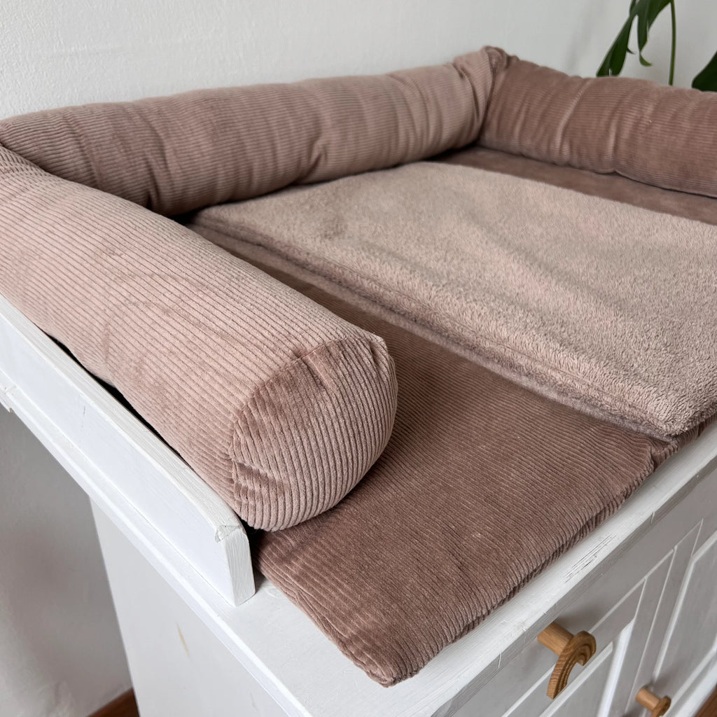 Bettschlange, Wickeltischumrandung Cord taupe