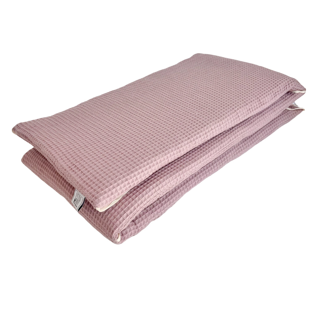 BABYBETTUMRANDUNG WAFFELPIQUE ROSA