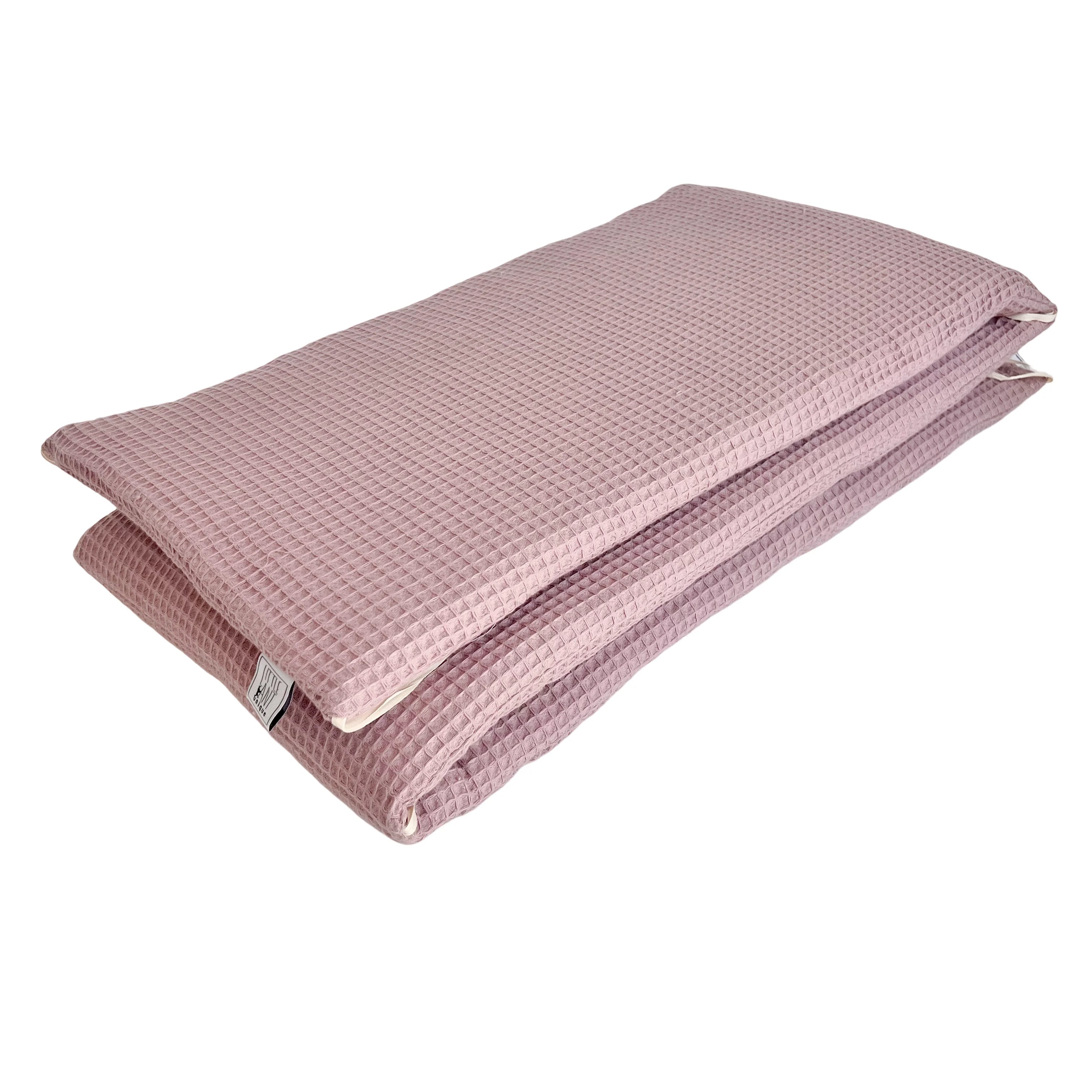 BABYBETTUMRANDUNG WAFFELPIQUE ROSA