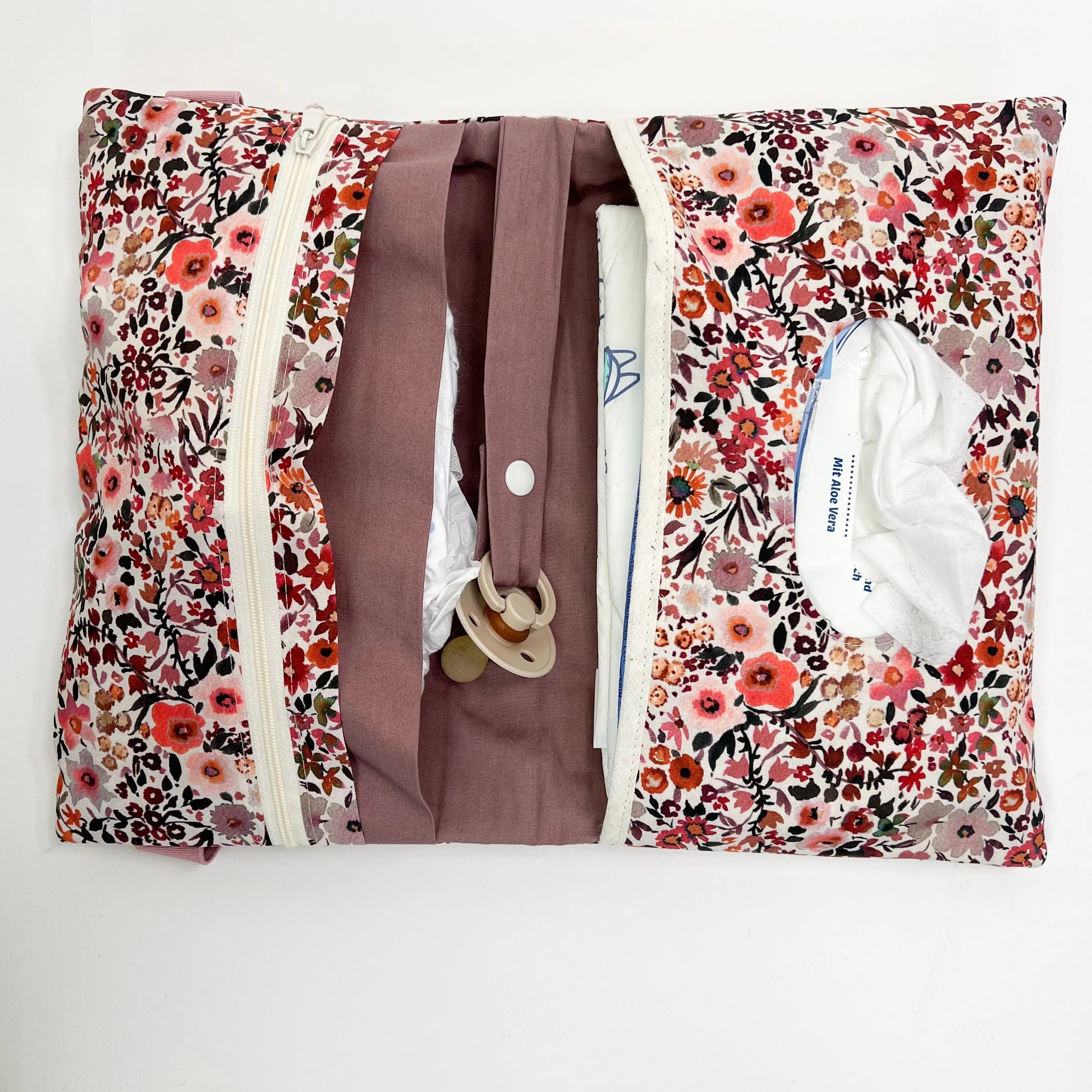 Wickeltasche Windeltasche Flowers Coral