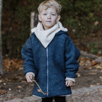 Walkjacke, Wintermantel petrol/ innen mit kuscheligem Teddystoff