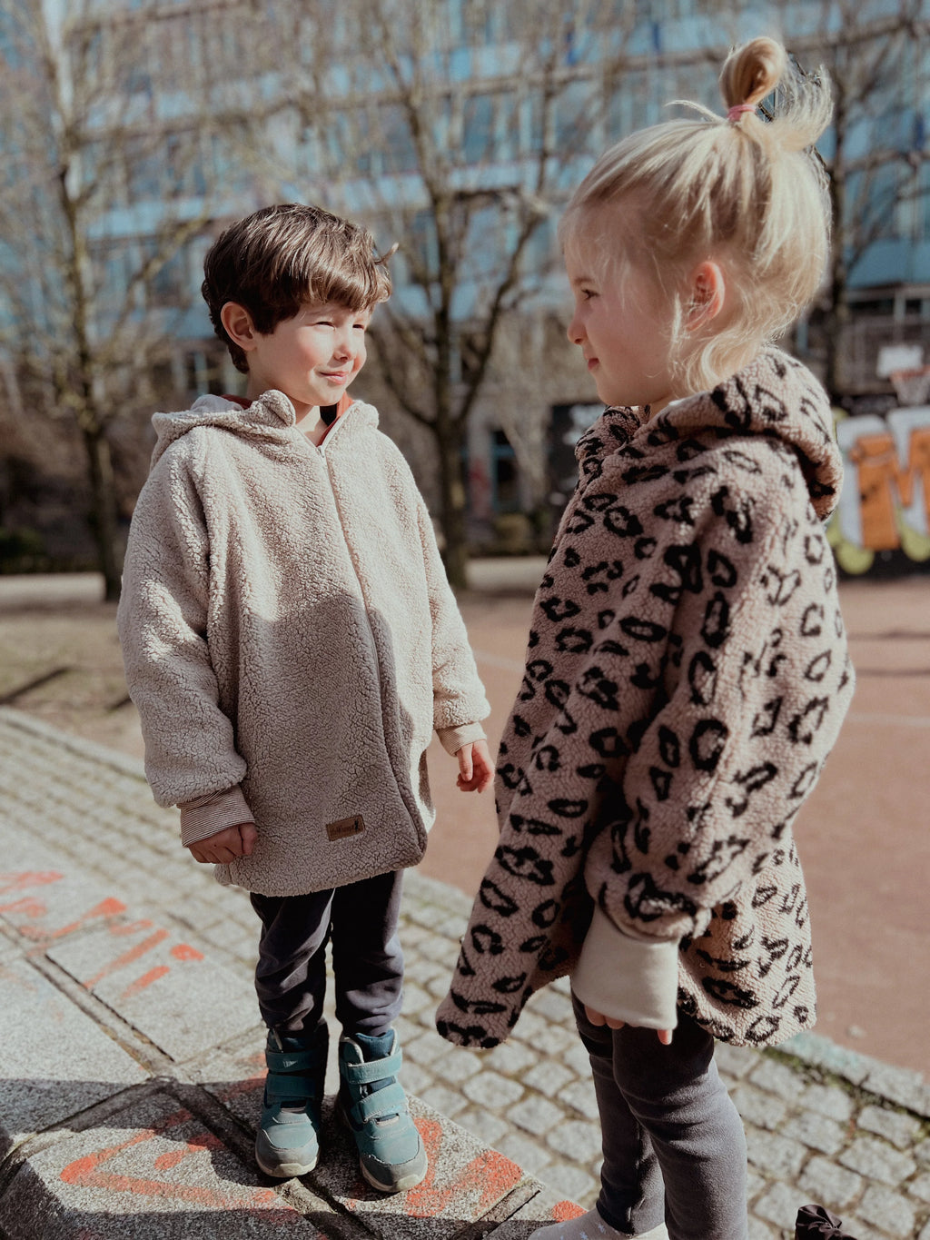 Teddyjacke beige/Musselin