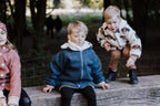 Walkjacke, Wintermantel petrol/ innen mit kuscheligem Teddystoff