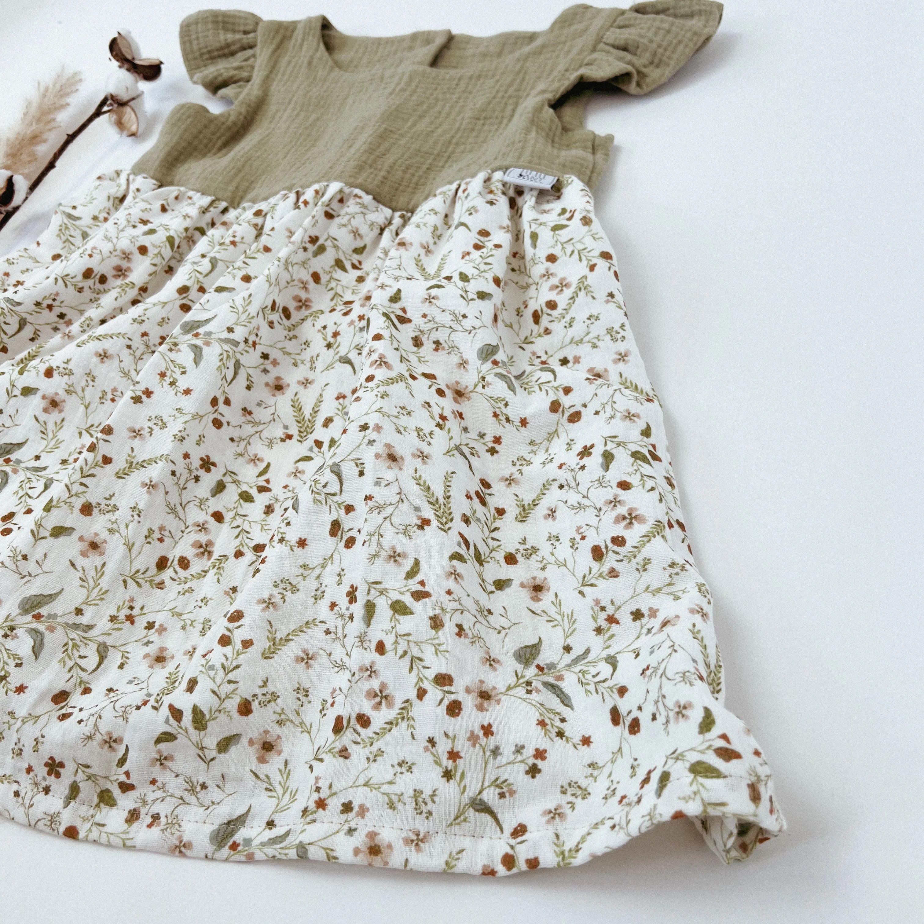 Kleid Baumwoll-Musselin Wildblume