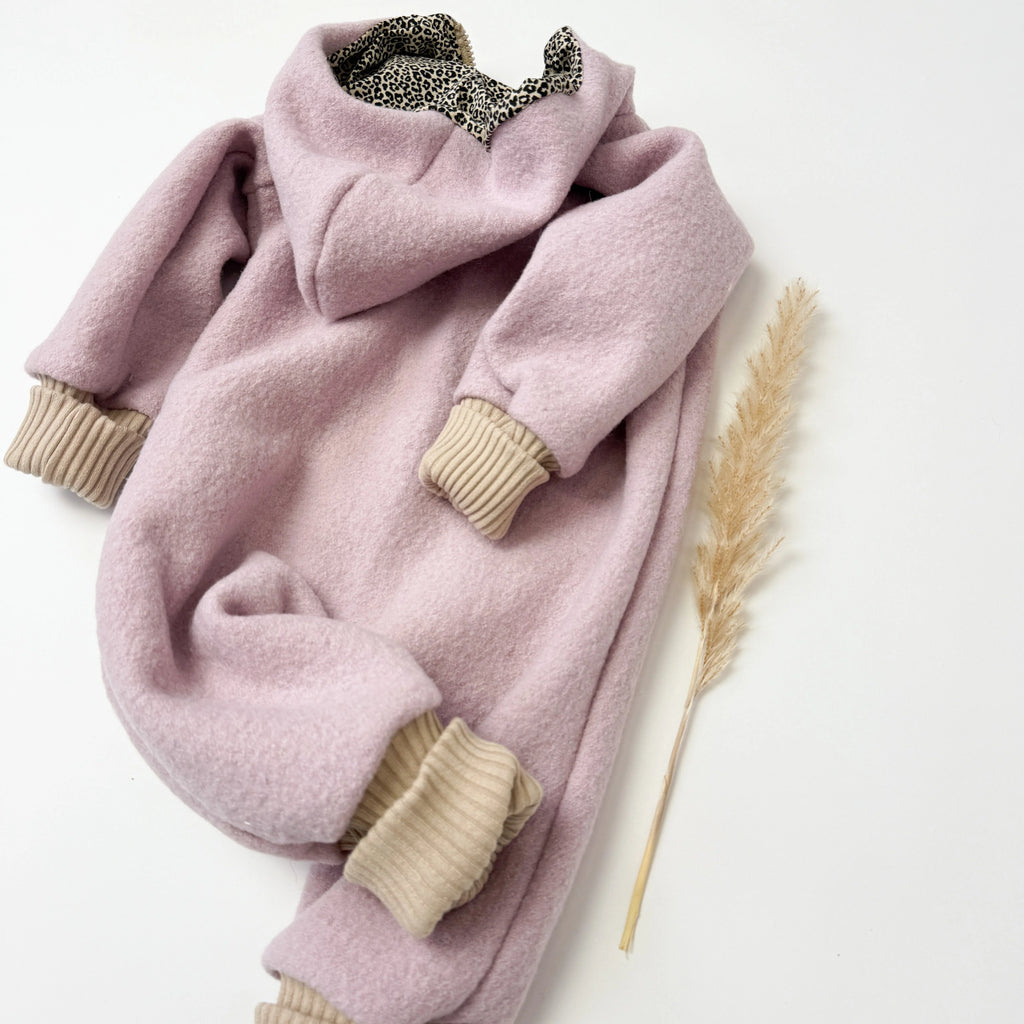 Walkoverall, Winteroverall Beige oder Rosa Leo