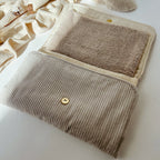 Wickelunterlage & Windeltasche 2in1 für unterwegs I Cord beige