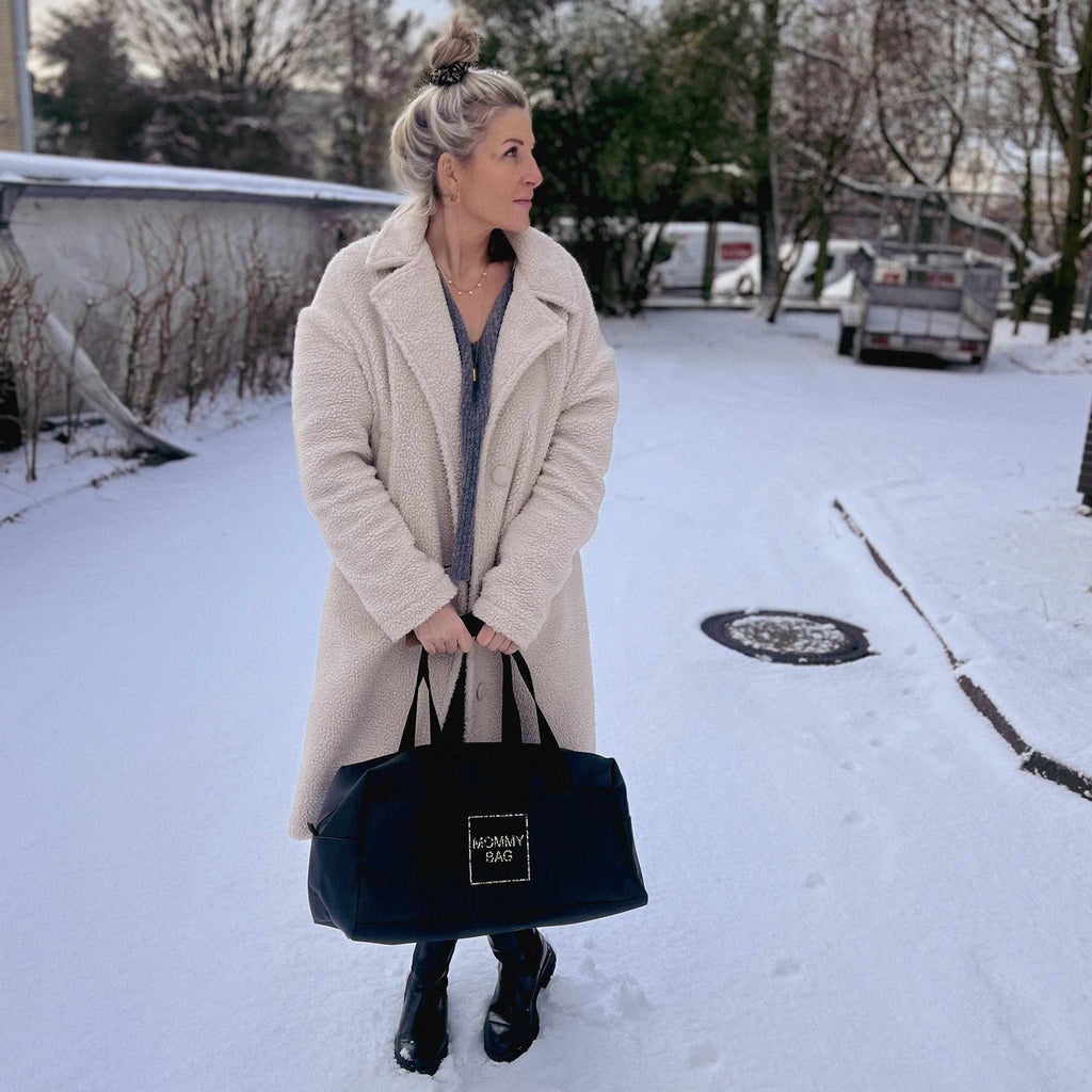 Weekender/Kliniktasche MOMMY BAG  Schwarz -Wasserabweisend