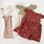Kleid Baumwoll-Musselin Leaves