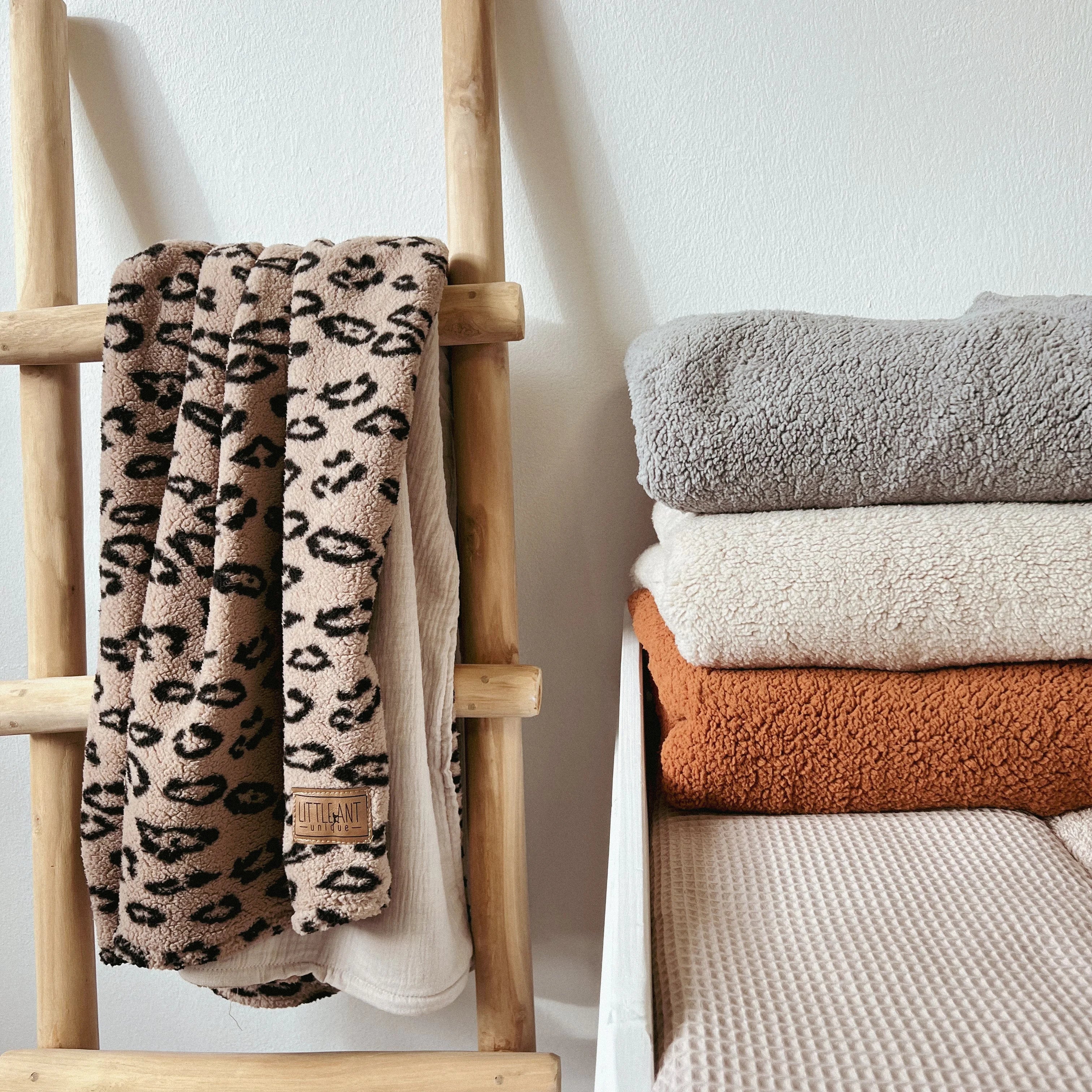 Babydecke I Kinderwagendecke I Kuscheldecke Teddy/Musselin