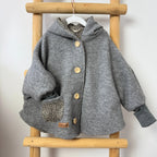 Walkjacke Oversized grau leo