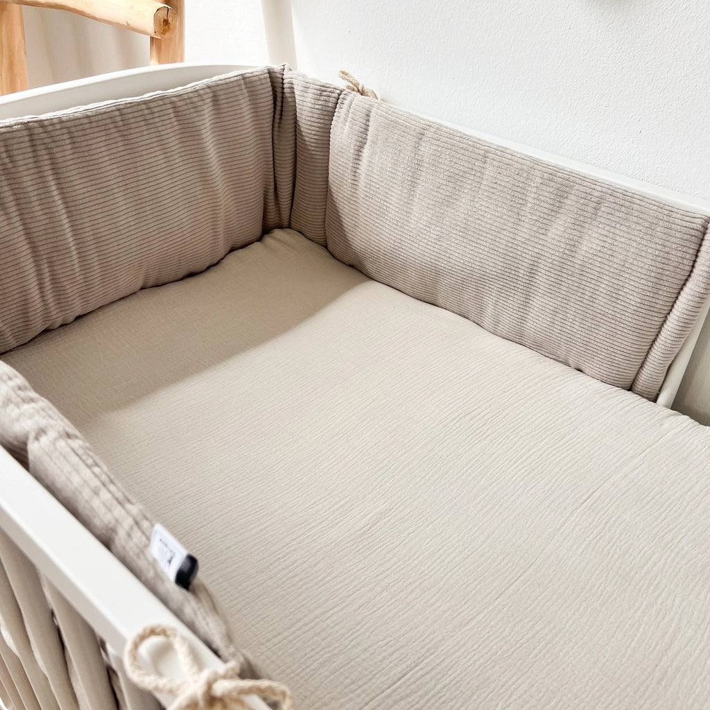 BABYBETTUMRANDUNG CORD BEIGE