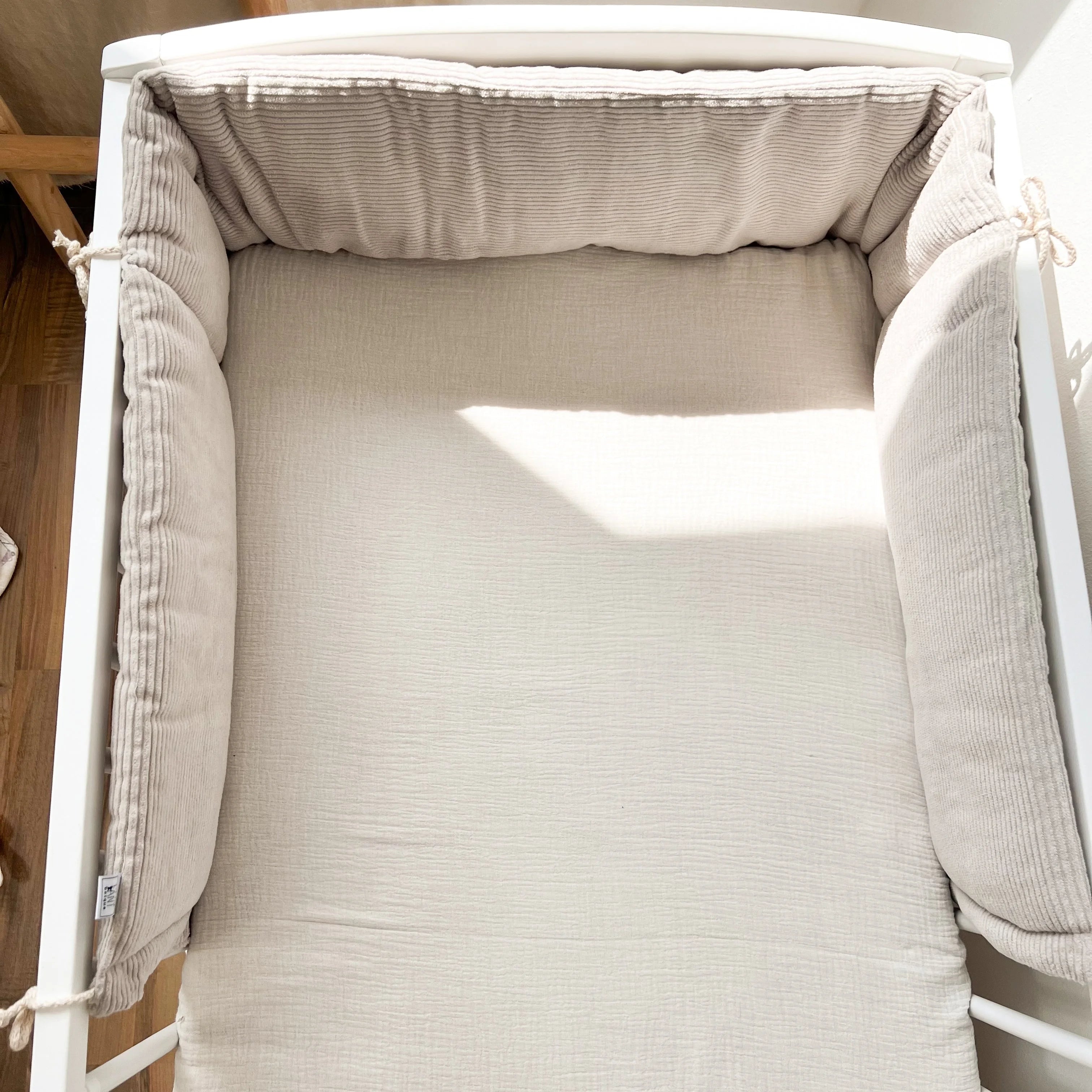 BABYBETTUMRANDUNG CORD BEIGE