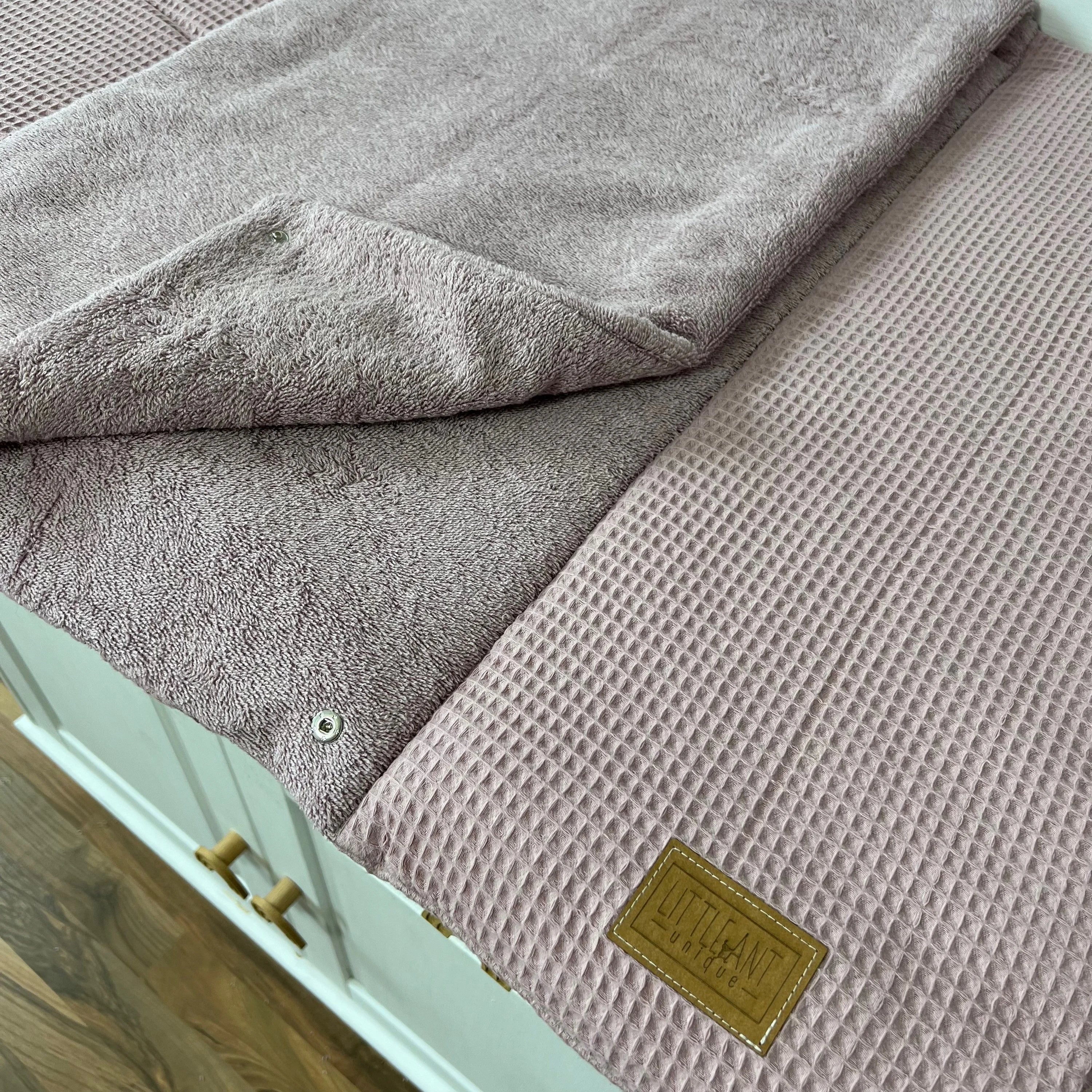 WICKELTISCHAUFLAGE WAFFELPIQUE ROSA
