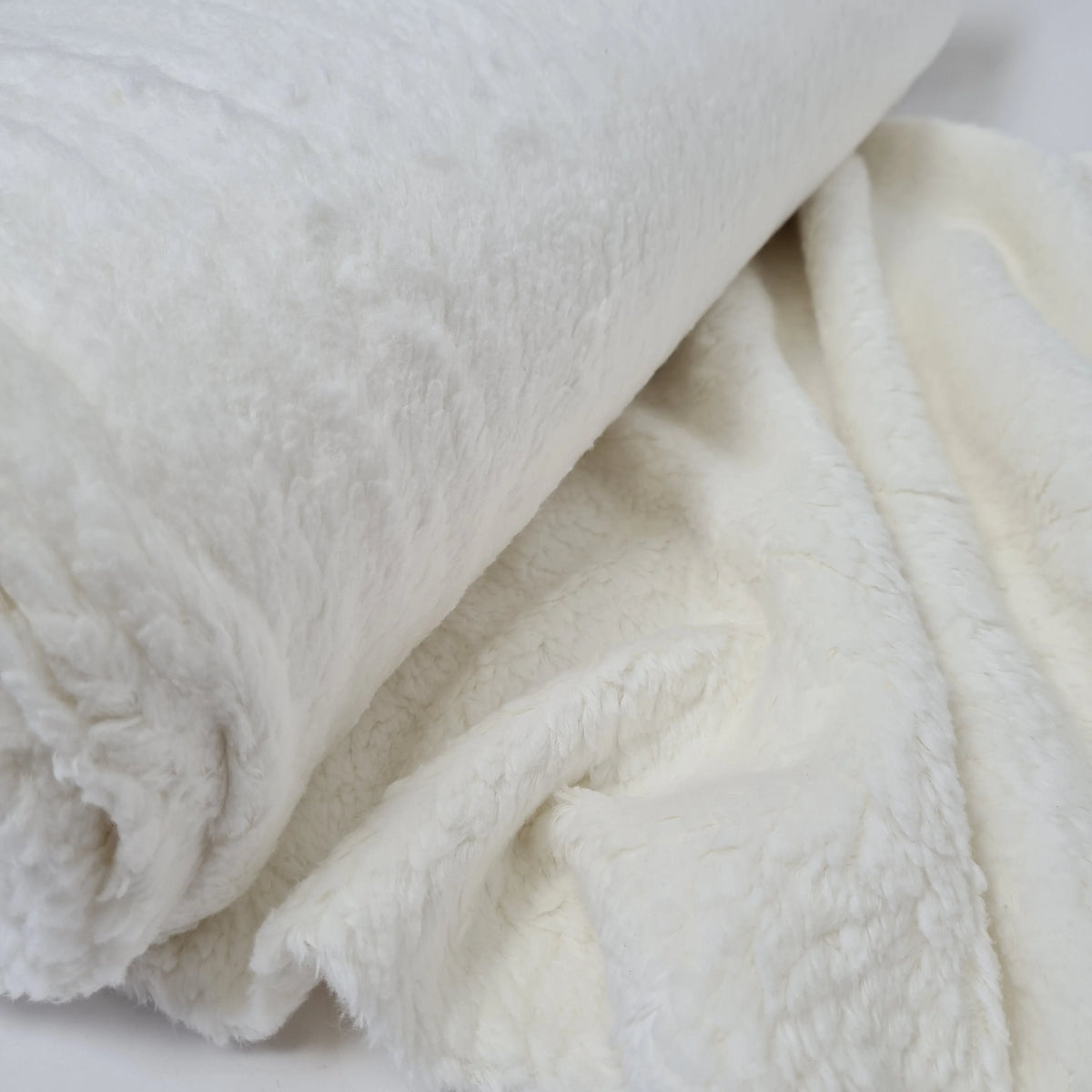 Teddystoff Teddyplüsch creme