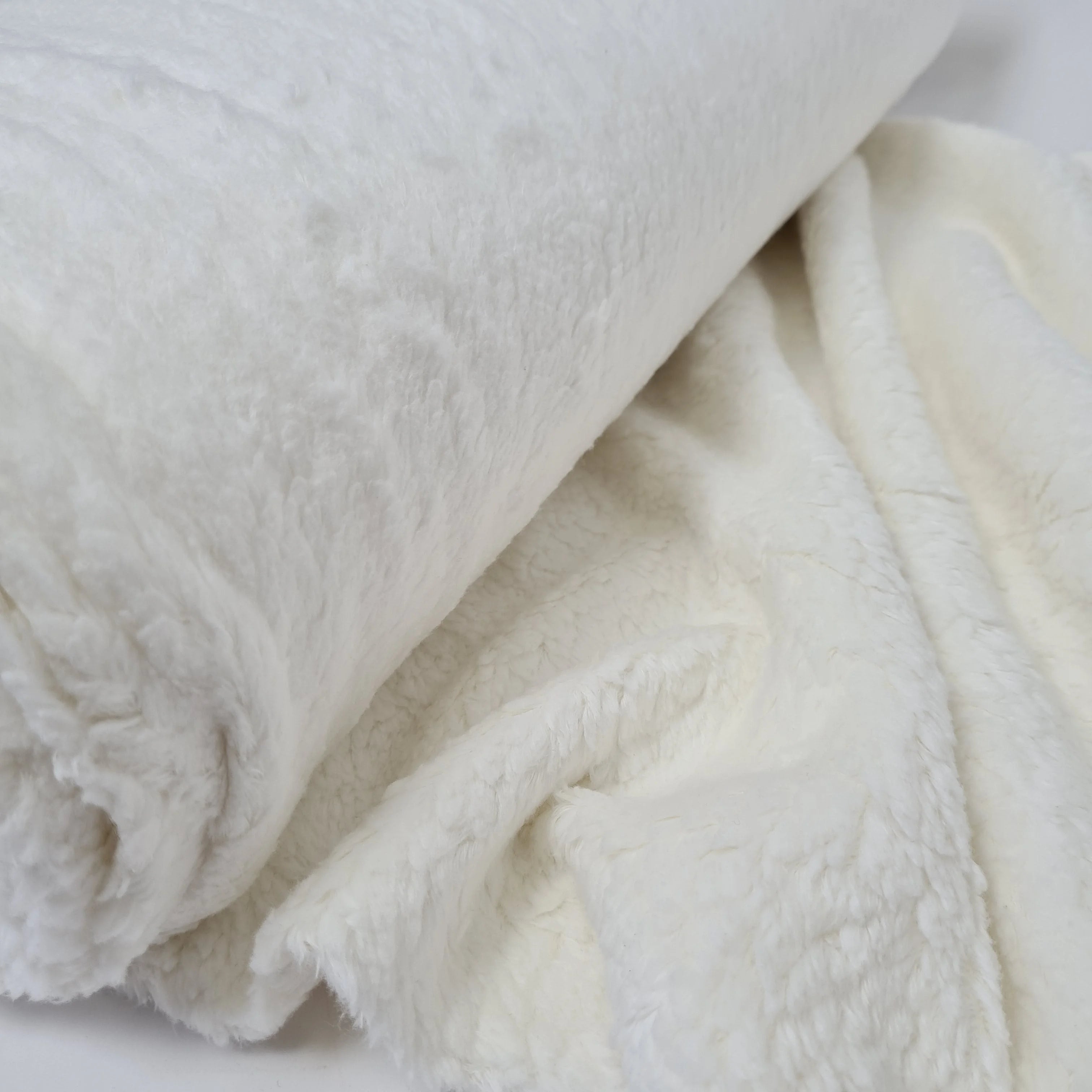 Teddystoff Teddyplüsch creme