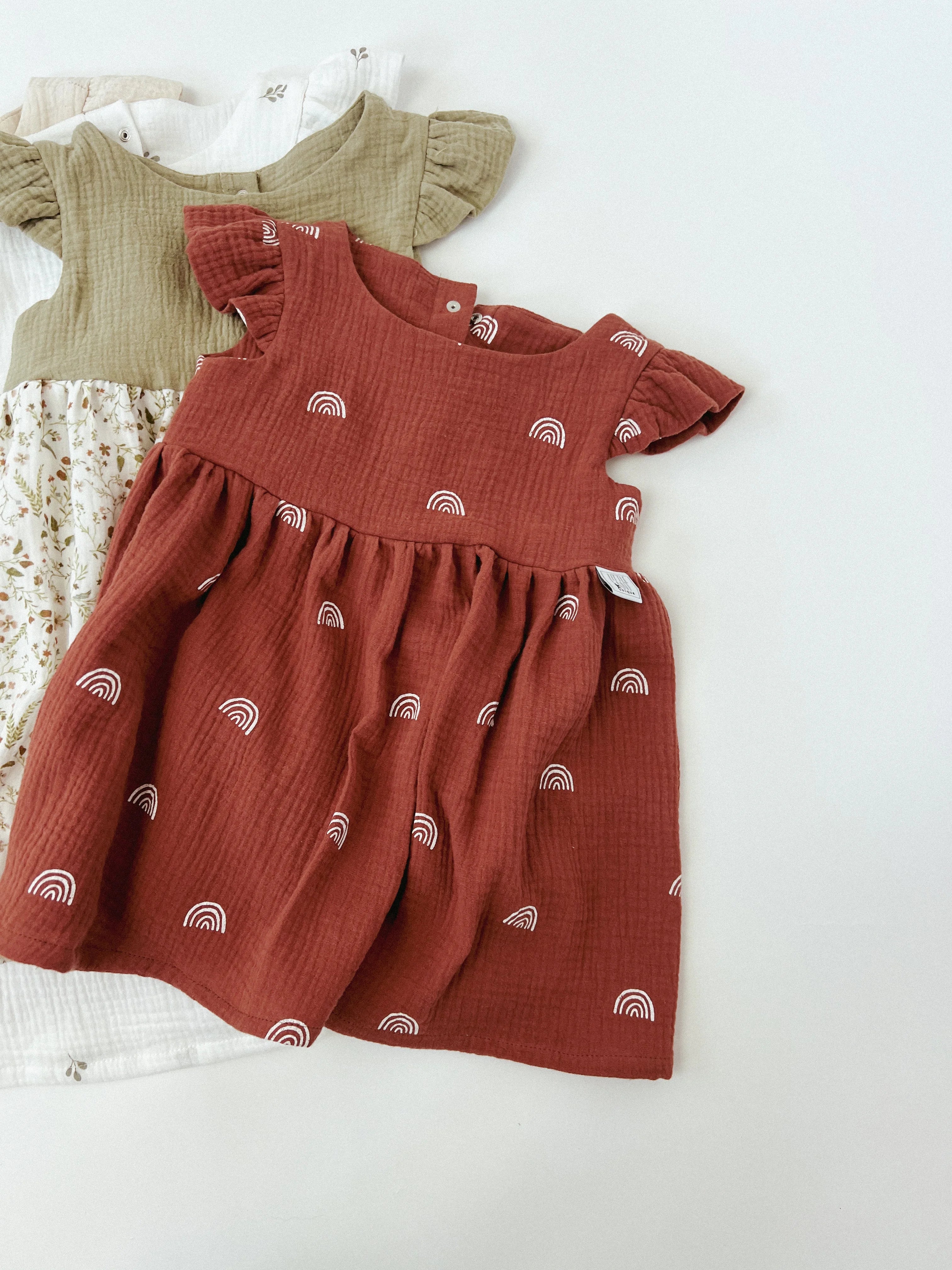 Kleid Baumwoll-Musselin Rainbow