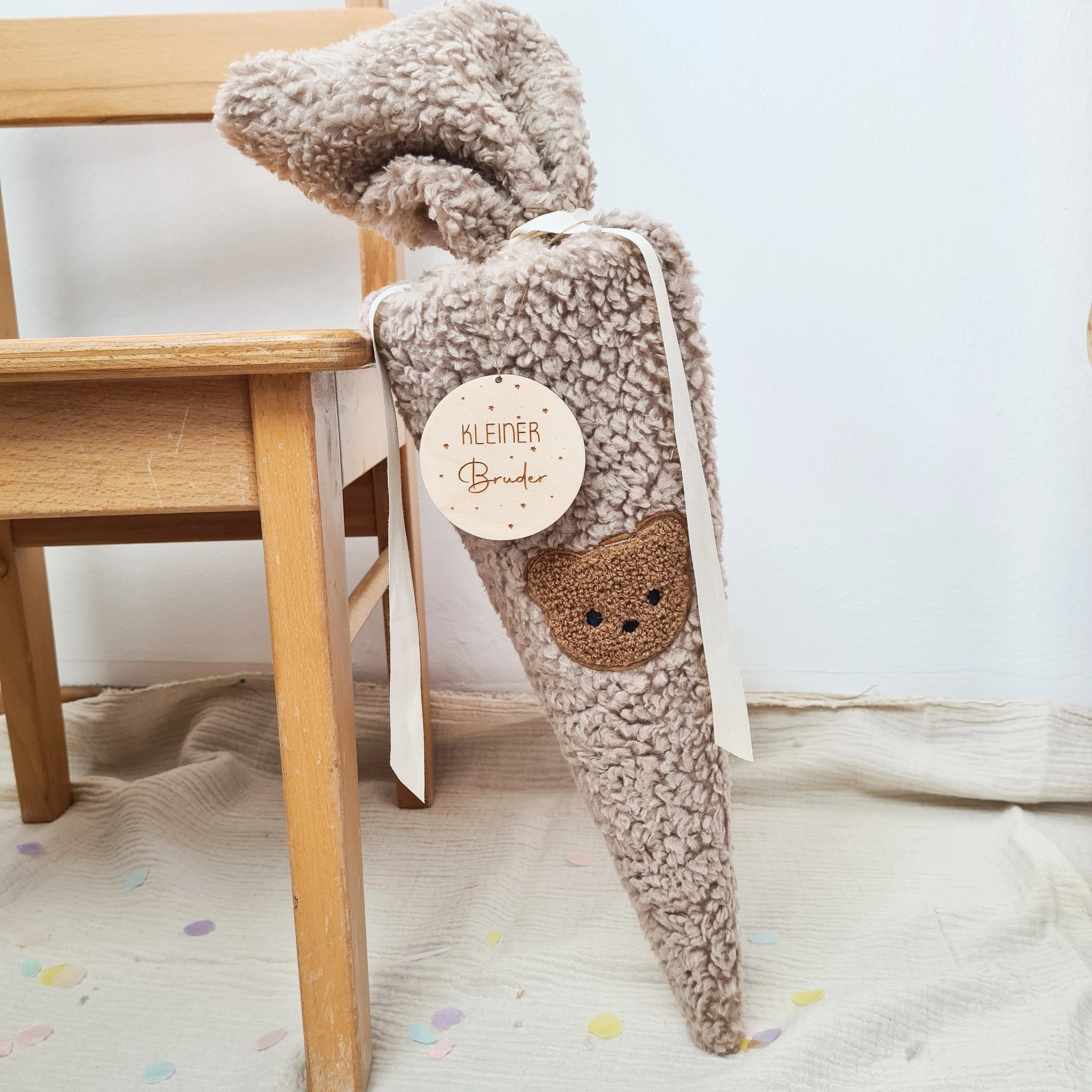GESCHWISTERTÜTE / KITA TÜTE TEDDY BEIGE BÄRCHEN
