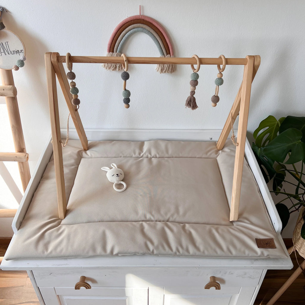 WICKELTISCHAUFLAGE ABWISCHBAR BEIGE