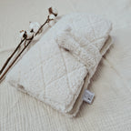 Windeltasche Teddyfell creme rauten