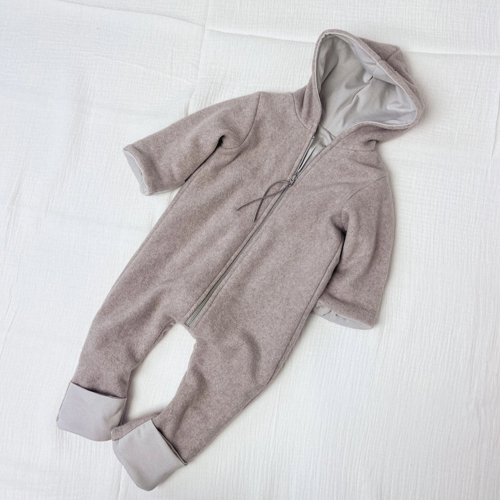 Bio Baumwoll Fleeceoverall beige