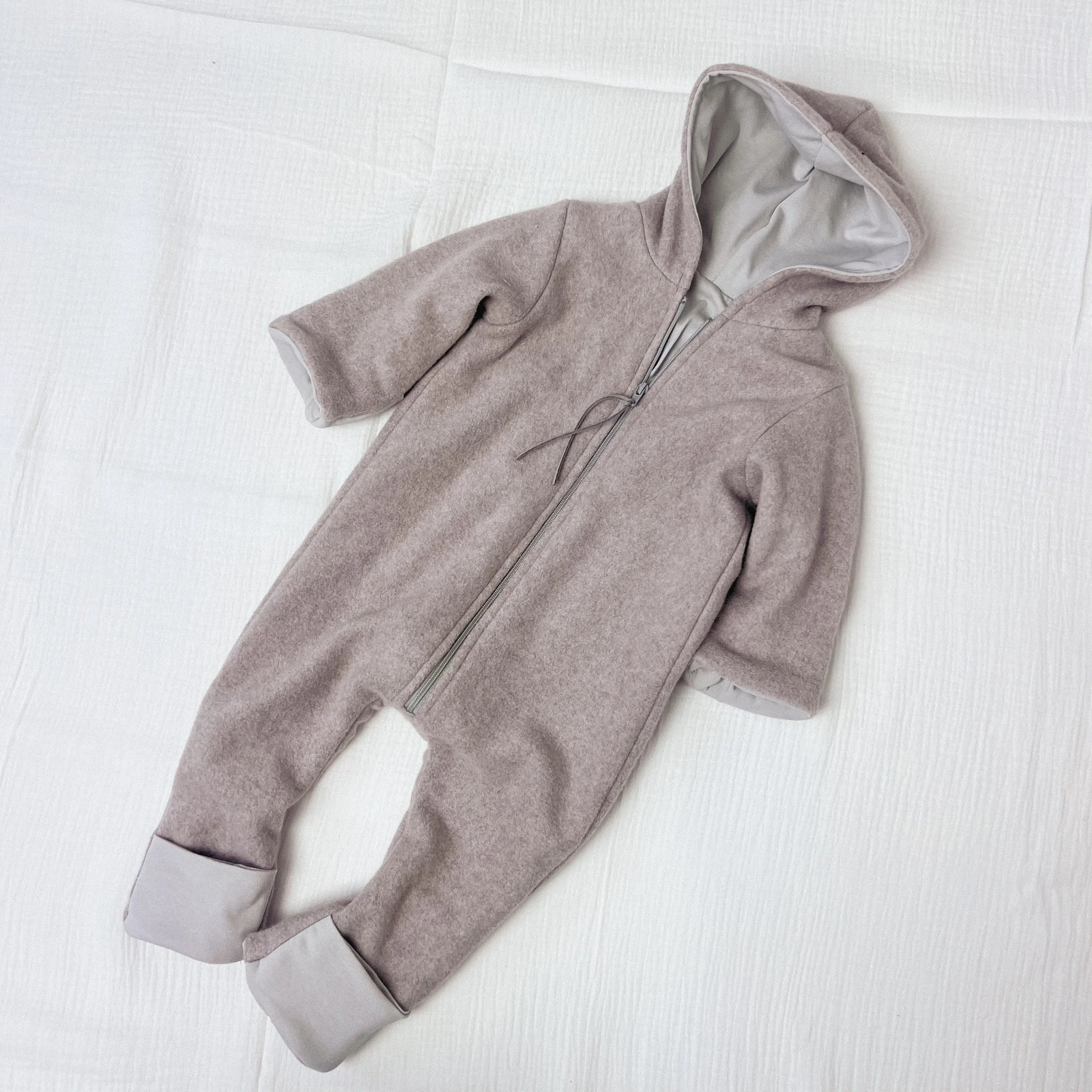 Bio Baumwoll Fleeceoverall beige