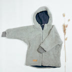 Teddyjacke grau/Musselin