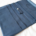Wickeltasche Windeltasche XL aus Leinen in altrosa, beige, grau und jeans